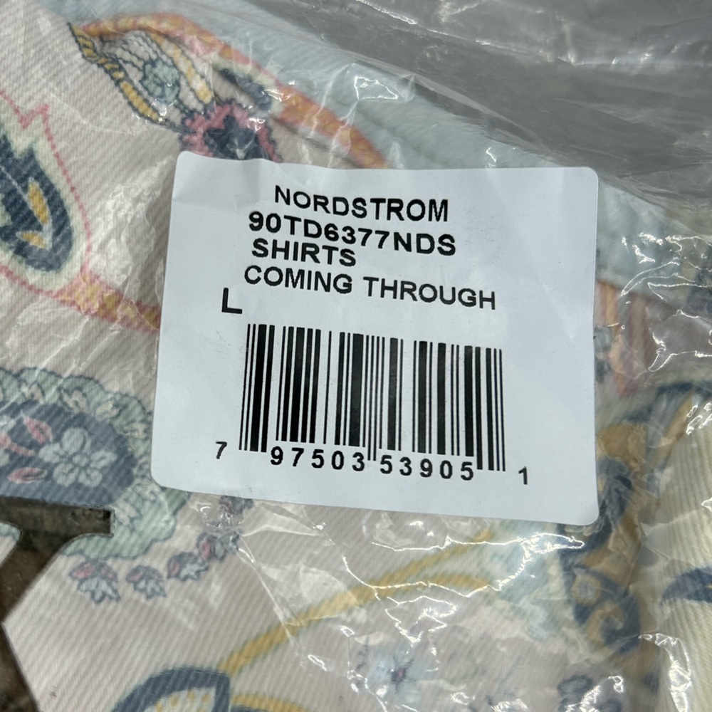 NWT MSRP $165 BlankNYC Coming Through Paisley Print Button Up Denim Jacket- SZ L - Picture 5 of 8